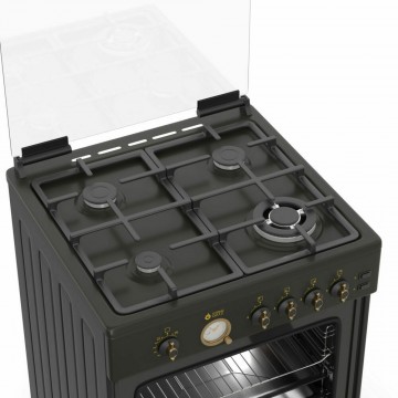 Thermogatz TGS 4222 RUSTIC ANTH Κουζίνα Υγραερίου 49lt με Εστίες Υγραερίου Π60εκ. Γκρι